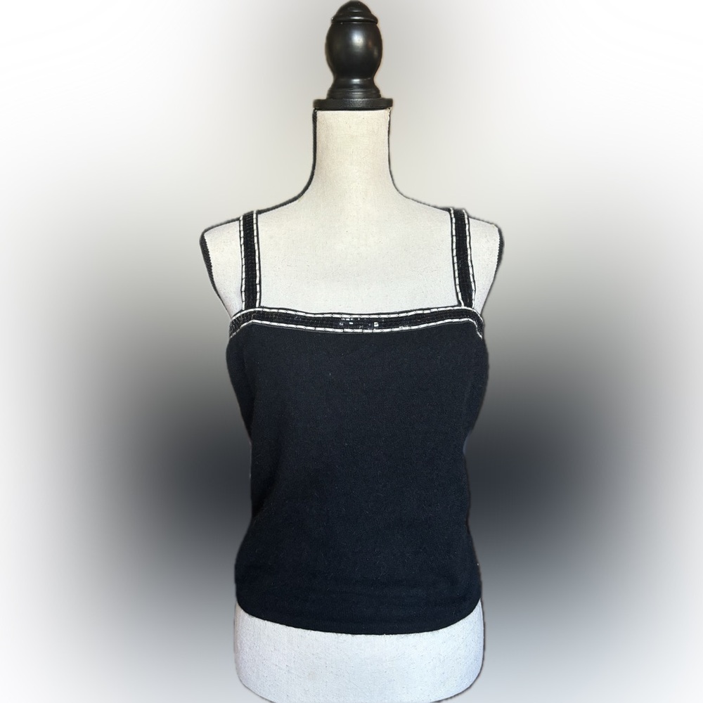 SOFT CAMI w/t SEQUIN BORDER